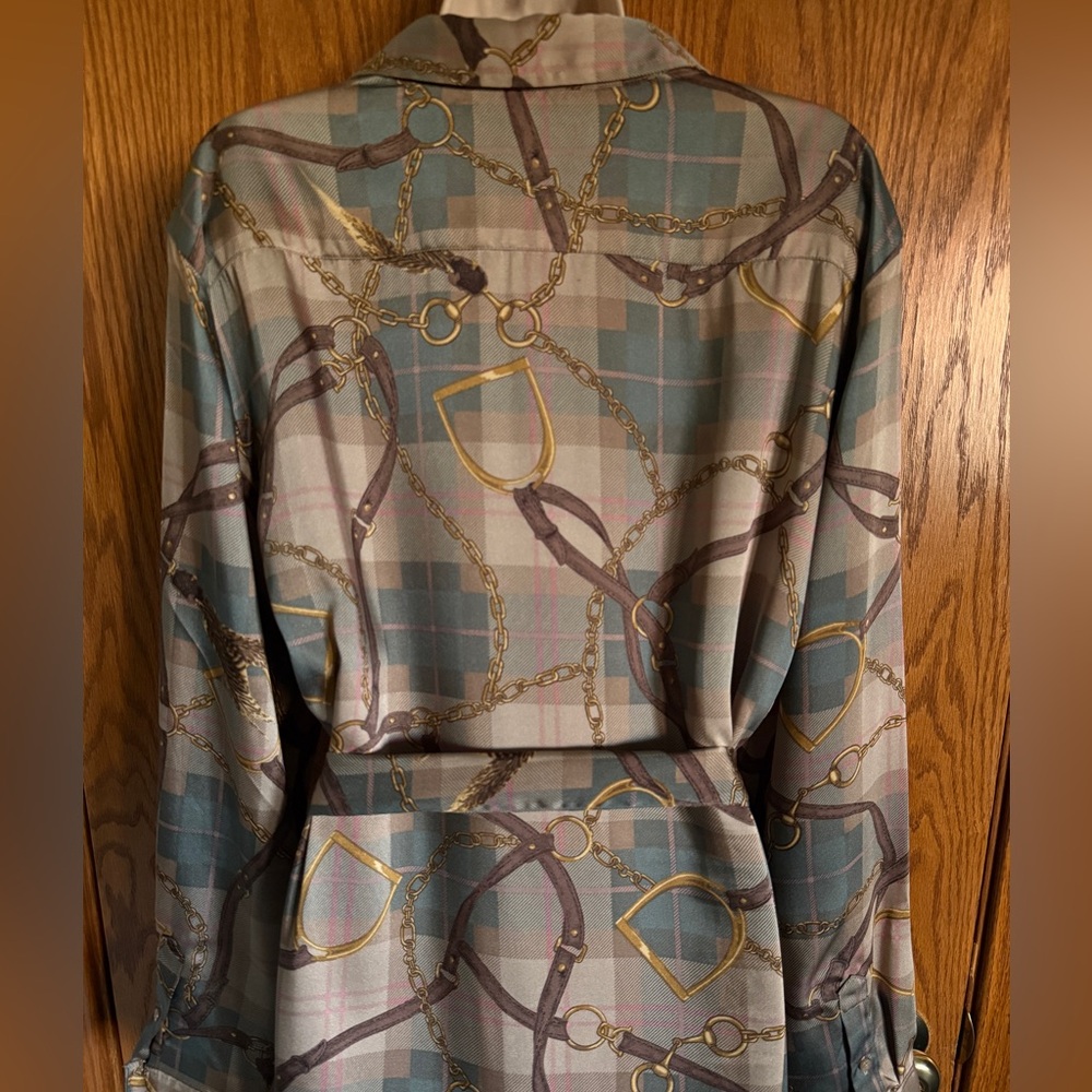 Lauren Ralph Lauren Plaid Midi Dress - Blue and Brown - Picture 8 of 16